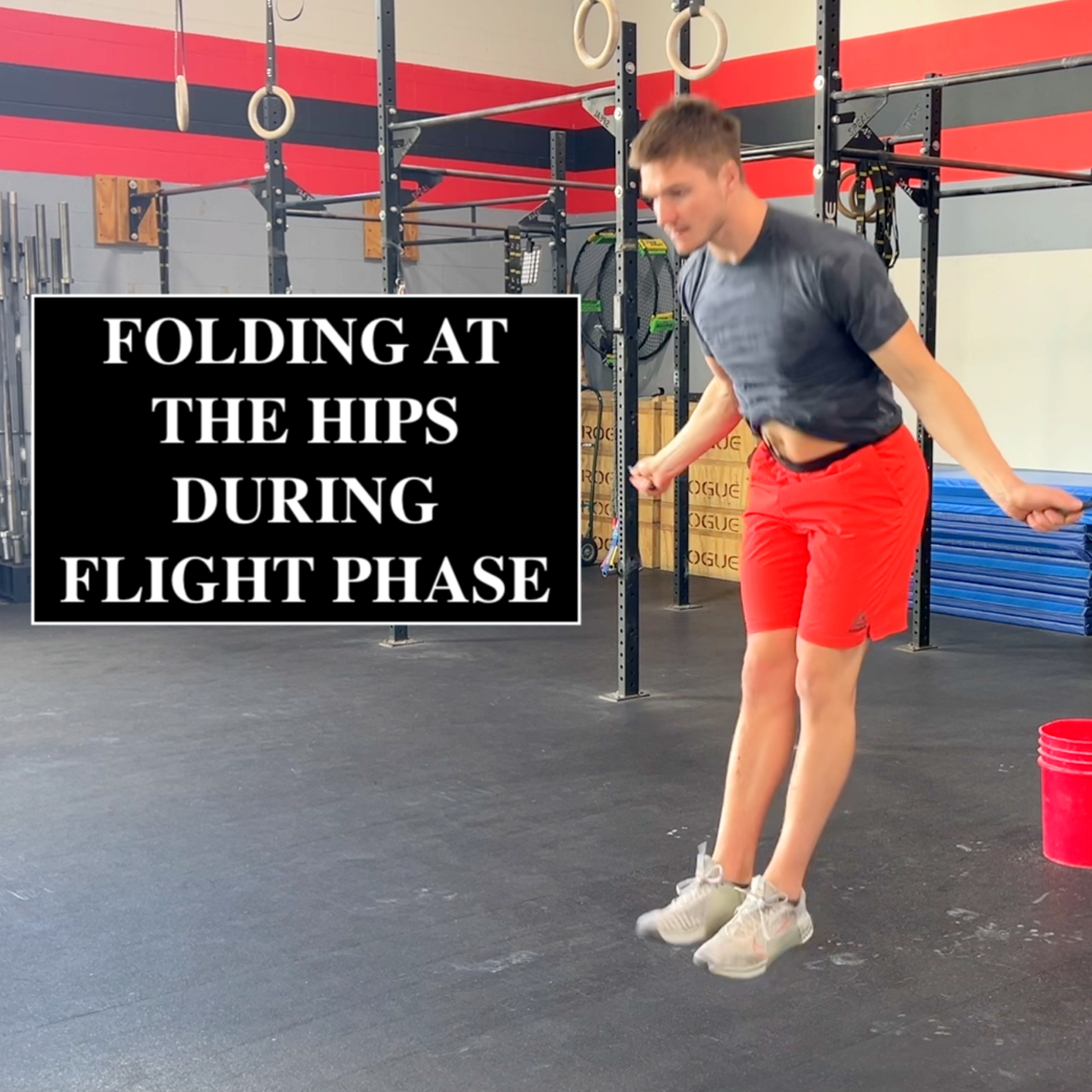 Dolphin kick fault — folding at the hips